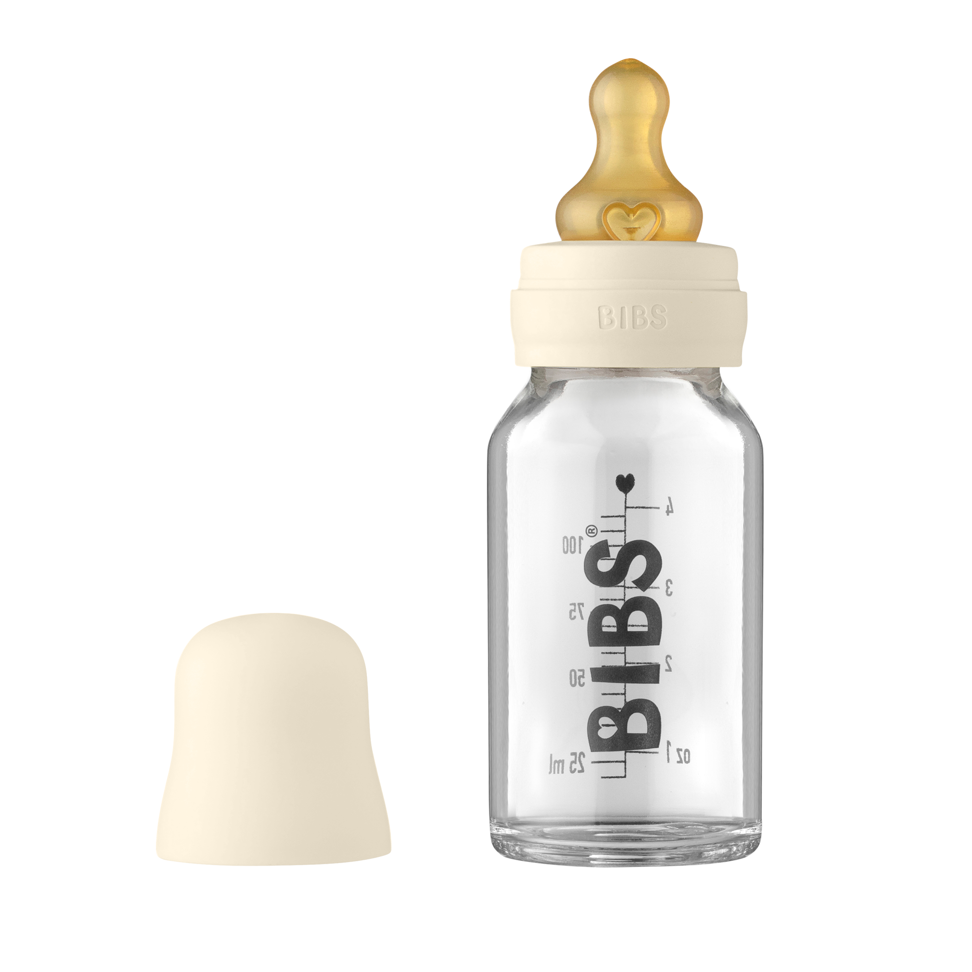 Subsidie Omtrek Laat je zien BIBS baby glazen fles complete set latex - 110ml - – Chewies&more
